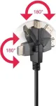 Goobay 61289 - 3 m - HDMI Type A (tavaline) - HDMI Type A (tavaline) - 18 Gbit/s - heli tagasikanal (ARC) - must (61289)