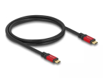 DeLOCK USB 2.0 kaabel USB USB-C isane isasele PD 3.0 100 W 1 m punane metallist