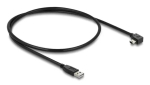 USB 2.0 kaabel DELOCK Type-A (isane) kuni Mini-USB B (isane) paremnurkne, 1 m, must