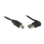 GoodConnections &uuml;henduskaabel USB 2.0 EASY pistik A nurga all pistikusse B, must, 5 m