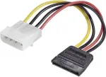 Toiteadapter Renkforce RF-4174632 1&times; IDE 4‑kontaktiline -> 1&times; SATA 15‑kontaktiline kaabel 0,15 m