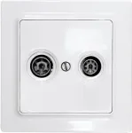 Eltako TV/RF-katteplaat E-Design55 TV55E/2-wg (30055838)