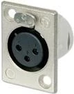 Neutrik NTR-NC3FP1 - -30 - 80 &deg;C - Must - H&otilde;bedane - UL 94 HB - IEC 61076-2-103 - IP 40 - IEC 68-2-20 (NC3FP-1)
