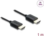 DELOCK koaksiaalne High Speed HDMI-kaabel 8K 60 Hz 48 Gbps punutud mantliga, mudel 81681