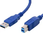 USB-kaabel Helos 014681 USB 3.2 Gen 1 1m USB A USB B sinine