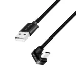 LOGILINK CU0195 kaabel USB 2.0 USB-C C/M nurkline USB-A/M alumiiniumist must 3m