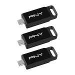 PNY Elite 128 GB USB-C 3.2 Gen 1 m&auml;lupulk, 3-pakk (jaem&uuml;&uuml;k)