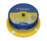 Verbatim DVD+RW Matt Silver 4.7 GB 25 tk