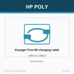 HP Poly Voyager Free 60 USB-C &ndash; USB-A laadimiskaabel