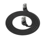 ACT Must 0,15 meetrit U/UTP CAT6A LSZH &otilde;huke paigalduskaabel RJ45 pistikutega 90&deg; &uuml;lesnurgaga kuni 90&deg; &uuml;lesnurgaga