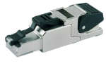 Teleg&auml;rtner MFP8 T568 A Cat.6A RJ-45 pistik, must/h&otilde;bedane