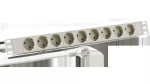 EFB Elektronik EK631DE.1GR 19-tolline 1U toiteplokk, 9x CEE 7/3, alumiiniumprofiil, hall