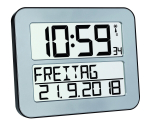 Digitaalne &auml;ratuskell TFA 60.4512.54 &mdash; ristk&uuml;likukujuline h&otilde;bedane, AA patarei, plastkorpus, 30&times;212&times;258 mm