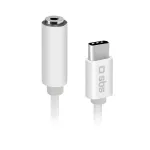 Mobiiltelefoni kaabel SBS TEINTJACKTYCFMW Valge 0,09 m 3,5 mm USB C