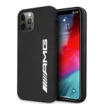 AMG AMHCP12LSGLBGN iPhone 12 Pro Max 6,7 inch Musta silikoonist k&otilde;va &uuml;mbris suure logoga