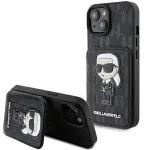 Karl Lagerfeld KLHCP15SSAKKNSCK Saffiano Ikonik Hard Case iPhone 15/14/13 6,1 inch - Must