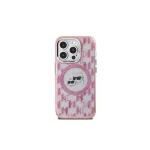 Karl Lagerfeld KLHMP15SHMCKMHP iPhone 15 6,1 inch Pink IML Monogram Karl & Choupette Head MagSafe Case