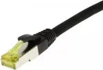 SYNERGY21 Patch-kaabel RJ45, CAT6A 500MHz, 15m, must, S/FTP, TPE/LSZH (Ultraflex), AWG26, Cat.7 toorkaabliga