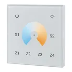 SYNERGY21 LED Controller EOS 05 Wall Dimmer Dual White (CCT) Touch 4 Zones