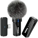 MOZOS MX2-DUAL juhtmevabade rinnamikrofonide komplekt telefonidele, 2 mikrofoni, 2,4 GHz, USB-C