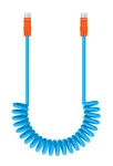 Newell USB-C to USB-C kaabel 100W 1.5m silikoonist keerdkaabel sinine-oranž