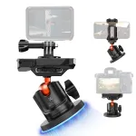 KF 3D kuulpeaga magnetiline aluskinnitus GoPro, nutitelefoni ja kaamera jaoks 1/4 tollise keermega KF31.156 Must