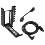 CableMod CM-VPB-HDK-R vertikaalne graafikakaardi hoidik PCIe x16 riser-kaabliga, 1x DisplayPort, 1x HDMI, Mini Tower, must