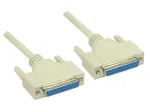 GoodConnections nullmodemi kaabel, DB25 emane - DB25 emane, 3m, nikeldatud, topeltvarjestusega, must 4030-3