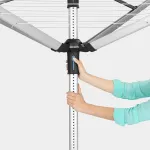 Brabantia Lift-O-Matic 50 m pesukuivatusvarras, metallikhall
