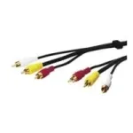 Wentronic AVK 201-150 1,5 m 3 x RCA isane - 3 x RCA isane audio/video kaabel - must 50139