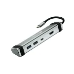 Canyon DS-3 CNS-TDS03DG 4-in-1 USB-C jaotur, HDMI, 2x USB 3.0, USB-C PD 60W, Space Grey