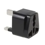 Maclean MCE154 toitepistiku adapter, ELi pistikupesa UK pistikule, must