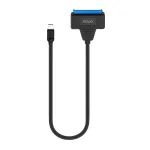 SAVIO SATA&ndash;USB-C liidesekaabel AK-69, SATA-emane&ndash;USB-C-isane, USB 3.2 Gen 1 (5 Gbit/s), 0,25 m, must