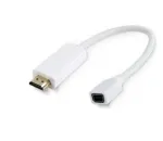 MicroConnect HDMMDP aktiivne Mini DisplayPort&ndash;HDMI adapter, Mini DP emane &ndash; HDMI isane, 0,1 m, valge