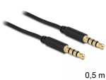 Helikaabel DeLOCK 3,5 mm &ndash; 3,5 mm 0,5 m must