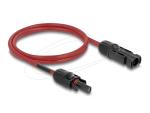 Kaabel DELOCK 90972 DL4 p&auml;ikesepaneeli pistik isane emasele 4 mm&sup2; 1 m punane/must 1000 V DC