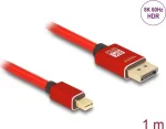 DeLOCK Mini DisplayPort to DisplayPort kaabel 8K 60 Hz 1 m punane metall