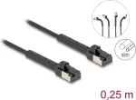 DeLOCK RJ45 &otilde;huke Cat.6A U/FTP v&otilde;rgukaabel 0,25 m must