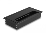 Kaablil&auml;biviik DELOCK 66856 lauale, must, 80&times;160&times;28 mm, 1 tk