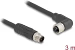 DeLOCK 80526 sensori/t&auml;ituri kaabel 3 m RST M12 must