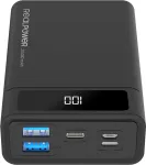 RealPower PB-20k PD - Must - Peakomplekt/Peakomplekt - MP3/MP4 - Mobiiltelefon/Nutitelefon - Nutikell - Tahvelarvuti - Ristk&uuml;lik - 20000 mAh - USB - 74 Wh (306949)