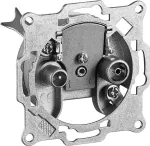 Wentronic Goobay 2-Loch antennipesa/l&otilde;pp-pistikupesa, valge - 1 dB &uuml;hendussummutus (67011)