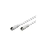 Wentronic Goobay SAT-&uuml;henduskaabel, 100% varjestatud, valge, 0,3 m - F-pistik F-pistik (60722)