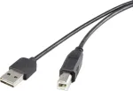 Renkforce USB 2.0 A/B kaabel, 1,8 m, p&ouml;&ouml;ratava pistikuga