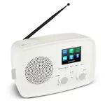 Internetiraadio MEDION 50078821 &mdash; DAB+/FM, Wi‑Fi 802.11a/b/g, 5 W RMS, 2,4-tolline TFT, valge