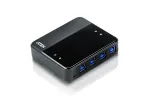 ATEN 4-pordiline USB 3.0 v&auml;lisseadmete jagamise seade, 5 Gbit/s, Micro-USB Type-B, must, plast, 0&ndash;40 &deg;C, -20&ndash;60 &deg;C