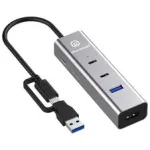USB-jaotur GrauGear G-HUB2A2C1-PD 4-pordiline PD &mdash; 2x USB-C, 2x USB-A
