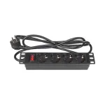 Good Connections GC-N0103 - Standard - 1U - Aluminium - Schwarz - 4 AC-Ausg&auml;nge - 1,8 m