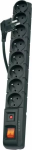 Pistikupesadega liigpingekaitse Acar S8 Dual, 8 pesa, 3 m kaabel, must (W1750)