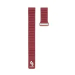 Connect 20mm Flat Head Leather - Silicone Loop Magnetic Watch Strap (130mm M/L) Wine Red